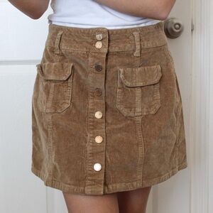 Tan Corduroy Skirt
